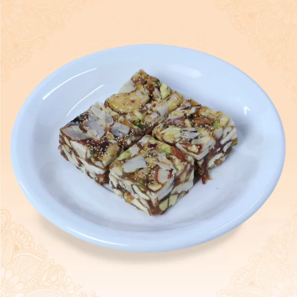 Honey dry fruits burfi