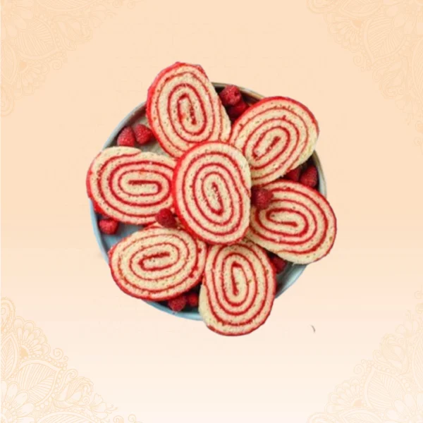Strawberry Badam roll