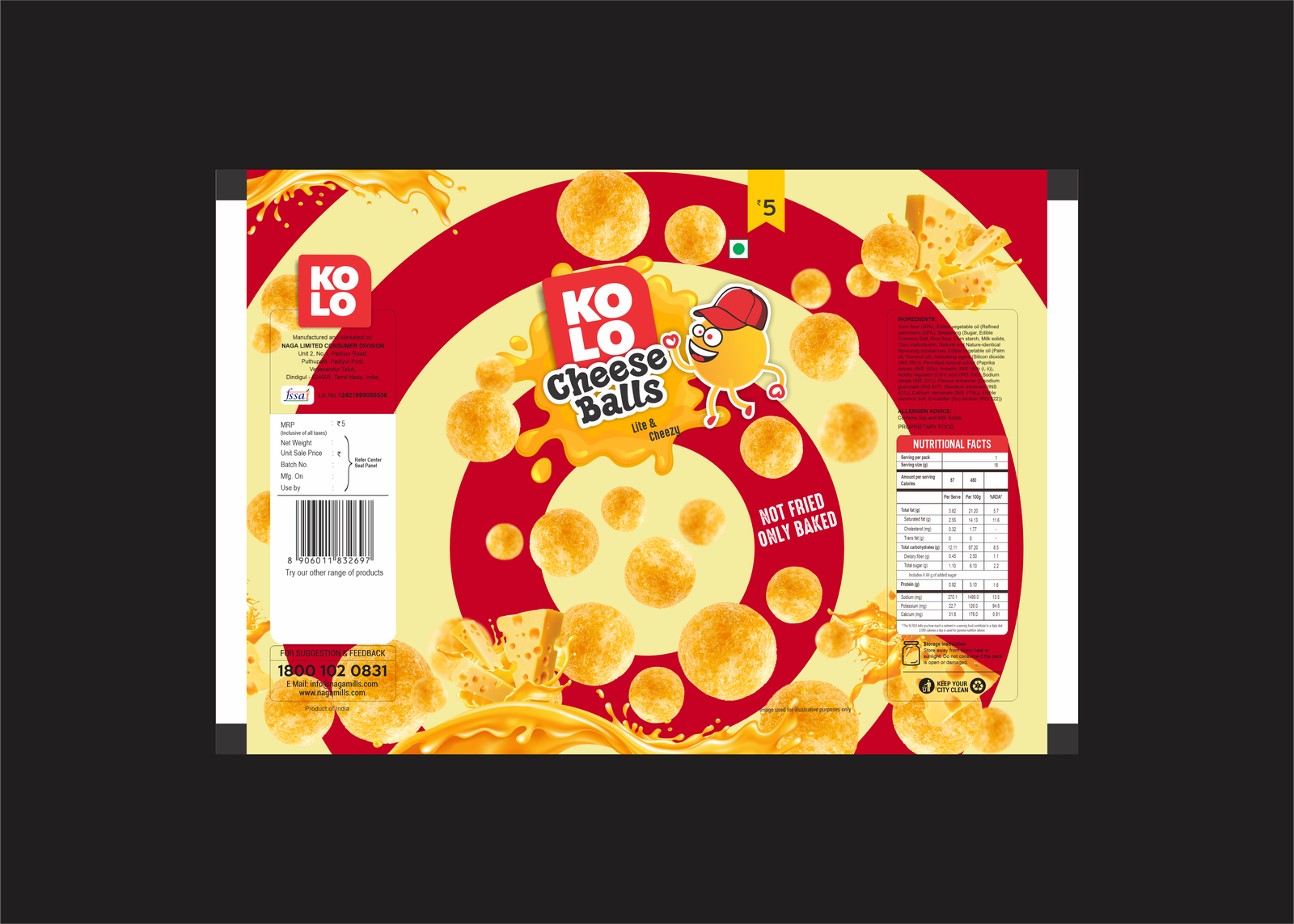 kolo Cheese Balls Rs 5.1